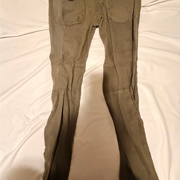 Free People Khaki Straight Leg Jeans - Picture 2 of 2